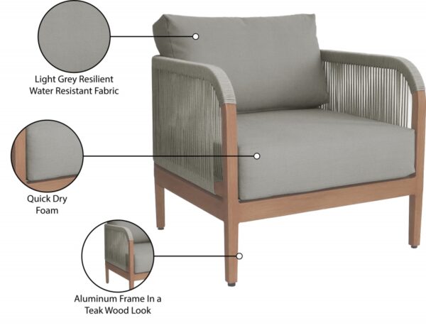 Maui Water Resistant Fabric Upholstered Outdoor Patio Chair