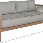 Maui 68" Water Resistant Fabric Upholstered Outdoor Patio Loveseat