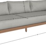 Maui 88" Water Resistant Fabric Upholstered Outdoor Patio Sofa