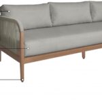 Maui 88" Water Resistant Fabric Upholstered Outdoor Patio Sofa
