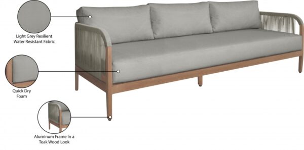 Maui 88" Water Resistant Fabric Upholstered Outdoor Patio Sofa