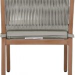 Maui Water Resistant Fabric Upholstered Outdoor Patio Dining Arm Chair