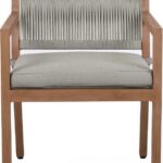 Maui Water Resistant Fabric Upholstered Outdoor Patio Dining Arm Chair