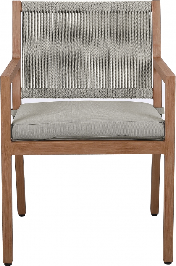 Maui Water Resistant Fabric Upholstered Outdoor Patio Dining Arm Chair