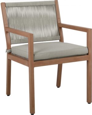 Maui Water Resistant Fabric Upholstered Outdoor Patio Dining Arm Chair