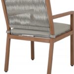 Maui Water Resistant Fabric Upholstered Outdoor Patio Dining Arm Chair