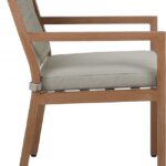 Maui Water Resistant Fabric Upholstered Outdoor Patio Dining Arm Chair