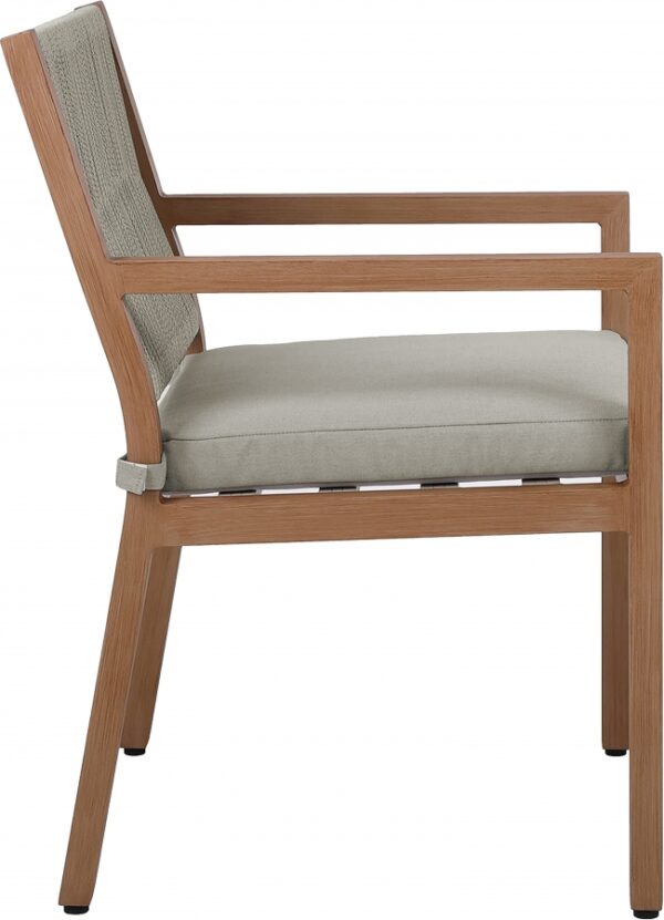 Maui Water Resistant Fabric Upholstered Outdoor Patio Dining Arm Chair
