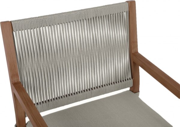 Maui Water Resistant Fabric Upholstered Outdoor Patio Dining Arm Chair