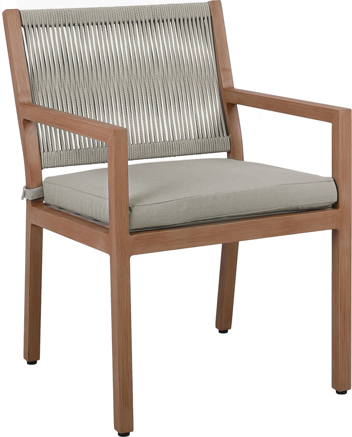 Maui Water Resistant Fabric Upholstered Outdoor Patio Dining Arm Chair