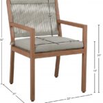 Maui Water Resistant Fabric Upholstered Outdoor Patio Dining Arm Chair