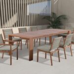 Maui Water Resistant Fabric Upholstered Outdoor Patio Dining Arm Chair
