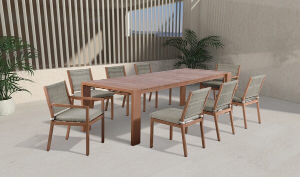 Maui Water Resistant Fabric Upholstered Outdoor Patio Dining Arm Chair