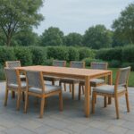 Maui Water Resistant Fabric Upholstered Outdoor Patio Dining Side Chair