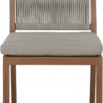 Maui Water Resistant Fabric Upholstered Outdoor Patio Dining Side Chair