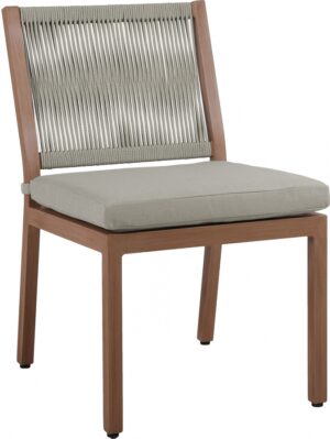 Maui Water Resistant Fabric Upholstered Outdoor Patio Dining Side Chair