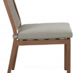 Maui Water Resistant Fabric Upholstered Outdoor Patio Dining Side Chair