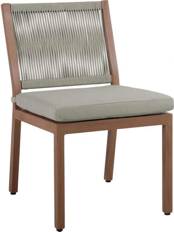 Maui Water Resistant Fabric Upholstered Outdoor Patio Dining Side Chair