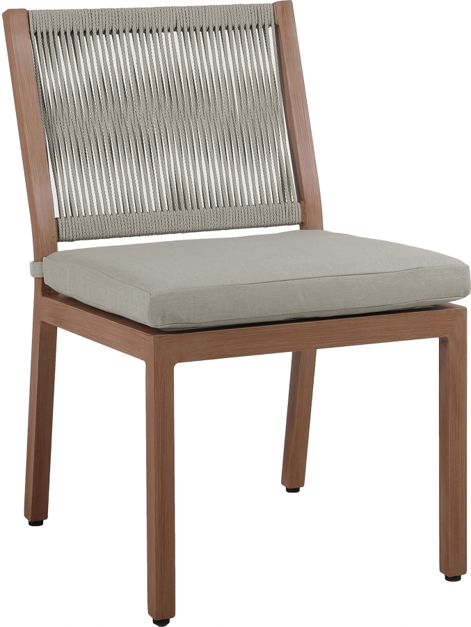 Maui Water Resistant Fabric Upholstered Outdoor Patio Dining Side Chair