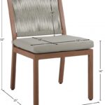 Maui Water Resistant Fabric Upholstered Outdoor Patio Dining Side Chair