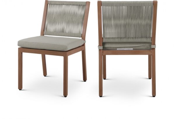 Maui Water Resistant Fabric Upholstered Outdoor Patio Dining Side Chair