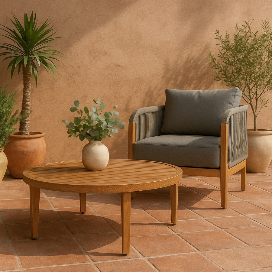 Maui Aluminum Outdoor Patio Coffee Table