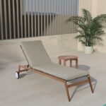 Maui Water Resistant Fabric Upholstered Outdoor Patio Lounger