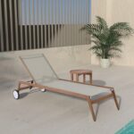 Maui Water Resistant Fabric Upholstered Outdoor Patio Lounger