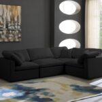 Plush 119" Velvet Upholstered Standard Comfort 4pc. Modular Sectional