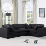 Indulge 105" Linen Textured Fabric Upholstered 4pc. Modular Sectional