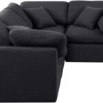 Indulge 105" Linen Textured Fabric Upholstered 4pc. Modular Sectional