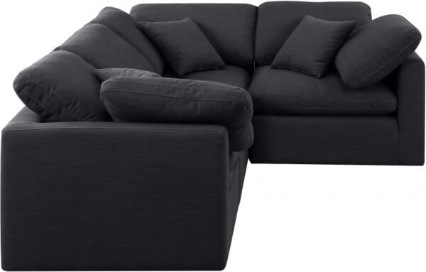 Indulge 105" Linen Textured Fabric Upholstered 4pc. Modular Sectional