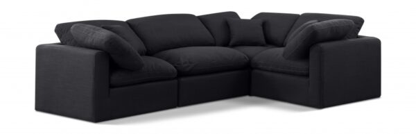 Indulge 105" Linen Textured Fabric Upholstered 4pc. Modular Sectional