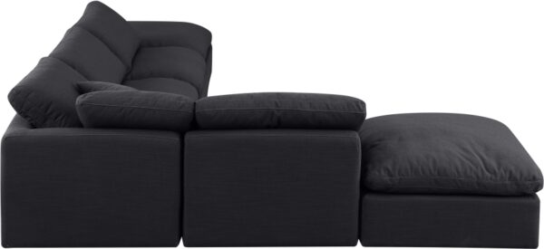Indulge 140" Linen Textured Fabric Upholstered 6pc. Modular Sectional
