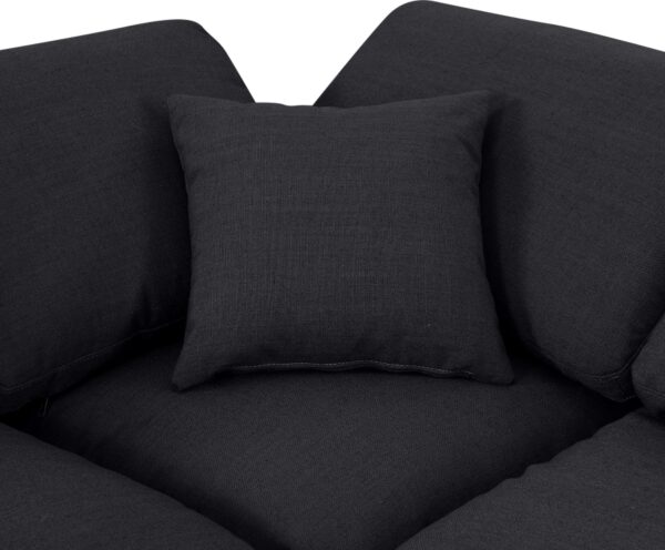 Indulge 140" Linen Textured Fabric Upholstered 6pc. Modular Sectional