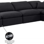 Indulge 140" Linen Textured Fabric Upholstered 6pc. Modular Sectional