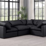 Indulge 105" Vegan Leather Upholstered 4pc. Modular Sectional