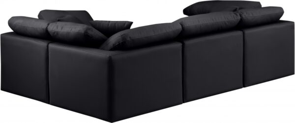 Indulge 105" Vegan Leather Upholstered 4pc. Modular Sectional
