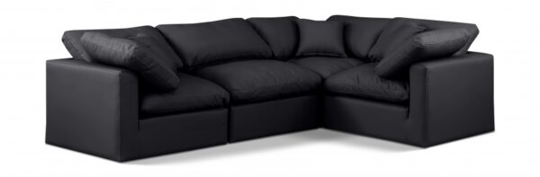 Indulge 105" Vegan Leather Upholstered 4pc. Modular Sectional