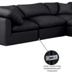 Indulge 105" Vegan Leather Upholstered 4pc. Modular Sectional