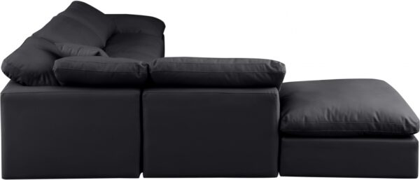 Indulge 140" Vegan Leather Upholstered 6pc. Modular Sectional
