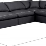 Indulge 140" Vegan Leather Upholstered 6pc. Modular Sectional