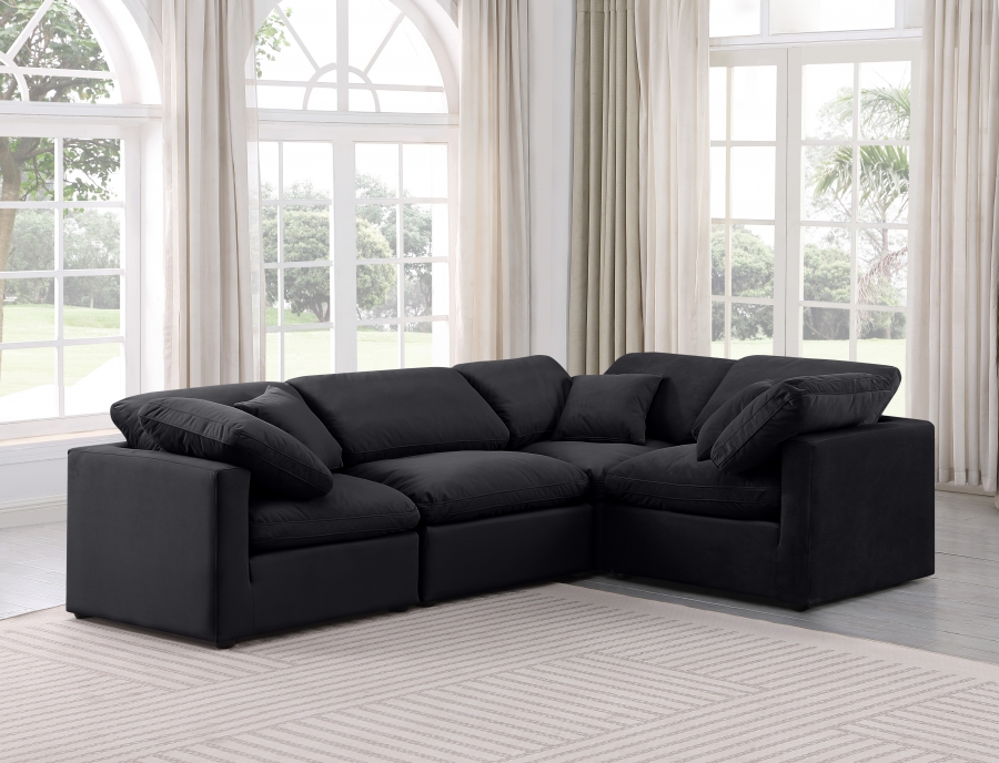 Indulge 105" Velvet Upholstered 4pc. Modular Sectional