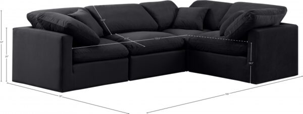 Indulge 105" Velvet Upholstered 4pc. Modular Sectional