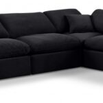 Indulge 140" Velvet Upholstered 6pc. Modular Sectional