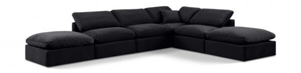 Indulge 140" Velvet Upholstered 6pc. Modular Sectional