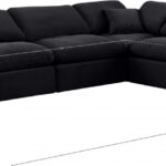 Indulge 140" Velvet Upholstered 6pc. Modular Sectional