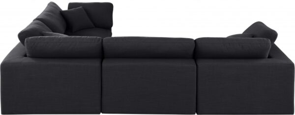 Comfy 119" Linen Textured Fabric Upholstered 4pc. Modular Sectional