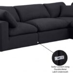 Comfy 119" Linen Textured Fabric Upholstered 4pc. Modular Sectional