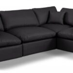 Comfy 119" Vegan Leather Upholstered 4pc. Modular Sectional